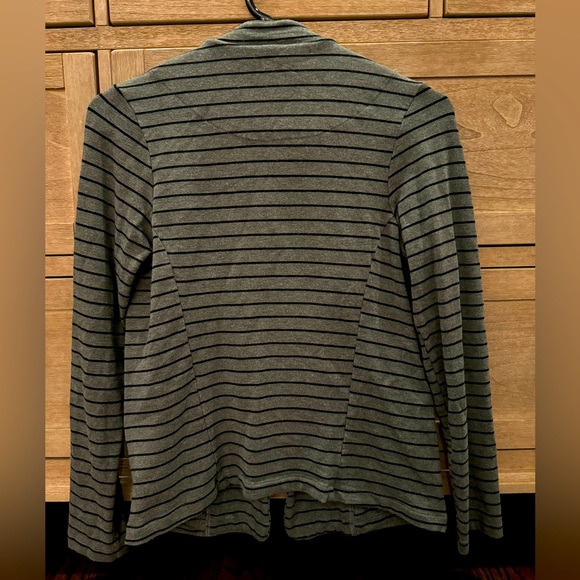 Anthropologie Gray Striped Jacket - Picture 4 of 6
